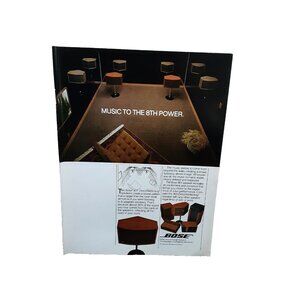 1982 Bose 901 Speakers Music To The 8th Power Original Print Ad vintage 80s